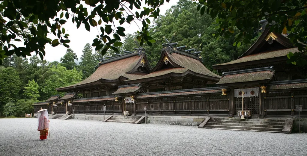 The main hall of Kumano Hongu Taisha Shrine