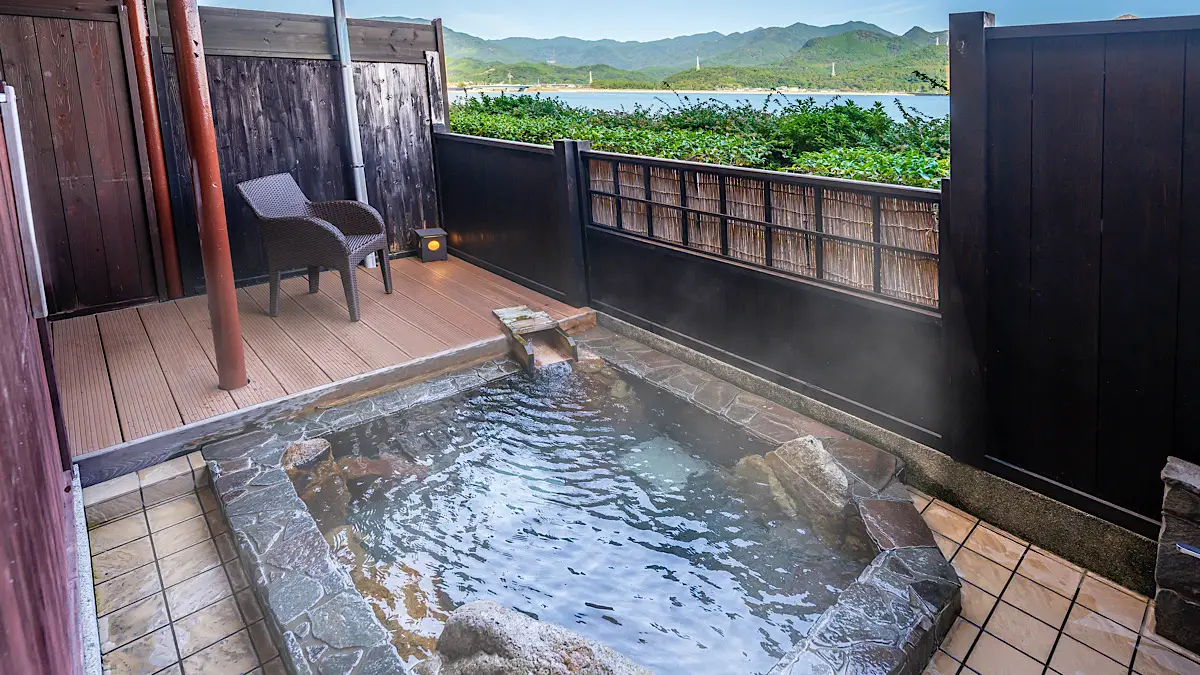Elegant private bath in a room